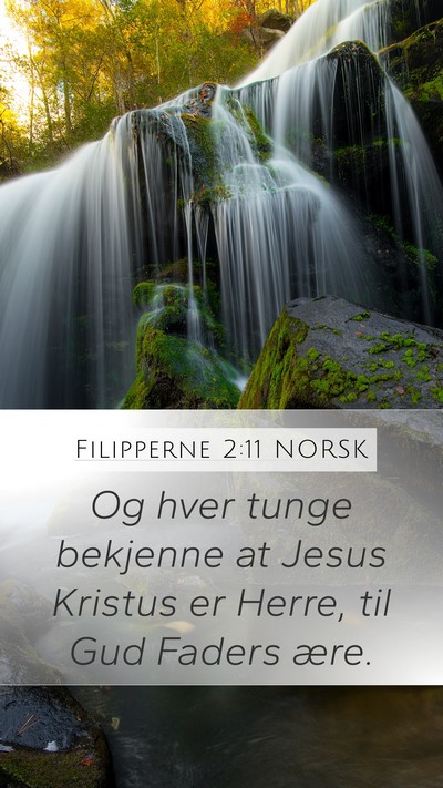 Filipperne 2:11 NORSK Bible Verse Image