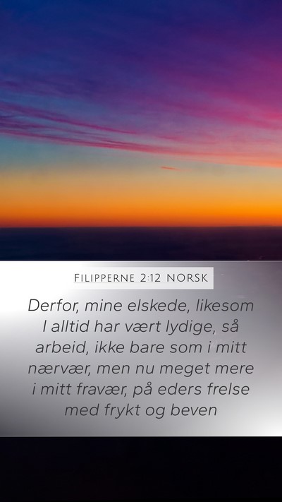 Filipperne 2:12 NORSK Bible Verse Image
