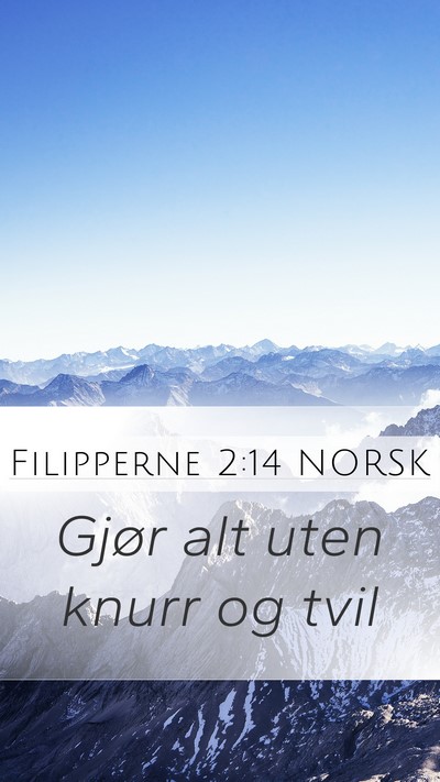 Filipperne 2:14 NORSK Bible Verse Image
