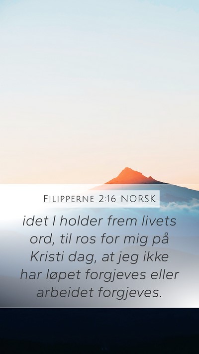Filipperne 2:16 NORSK Bible Verse Image