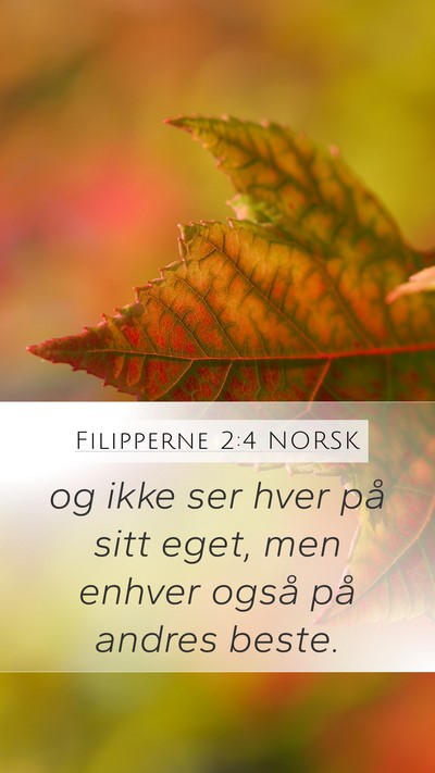 Filipperne 2:4 NORSK Bible Verse Image