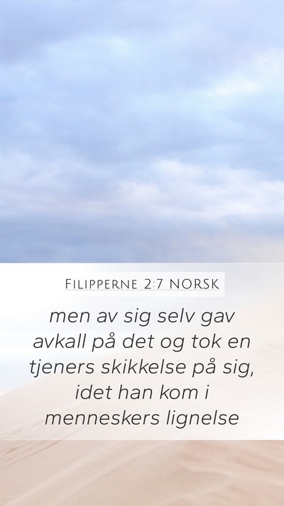 Filipperne 2:7 NORSK Bible Verse Image