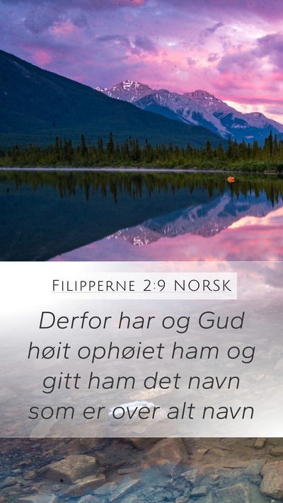 Filipperne 2:9 NORSK Bible Verse Image