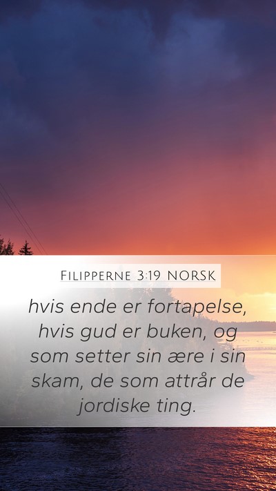 Filipperne 3:19 NORSK Bible Verse Image