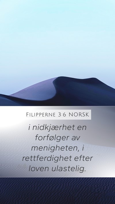 Filipperne 3:6 NORSK Bible Verse Image