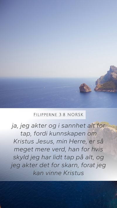 Filipperne 3:8 NORSK Bible Verse Image