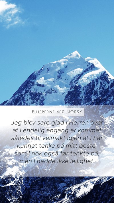 Filipperne 4:10 NORSK Bible Verse Image
