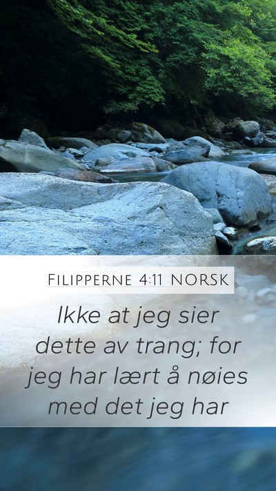 Filipperne 4:11 NORSK Bible Verse Image