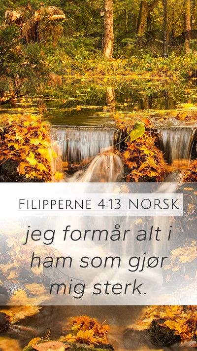 Filipperne 4:13 NORSK Bible Verse Image