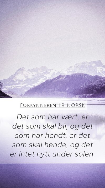Forkynneren 1:9 NORSK Bible Verse Image