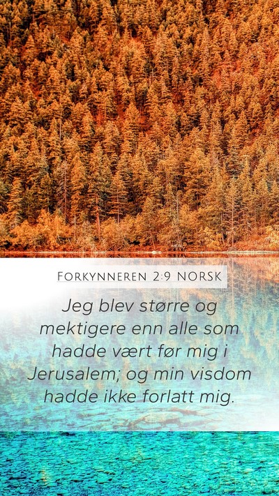 Forkynneren 2:9 NORSK Bible Verse Image
