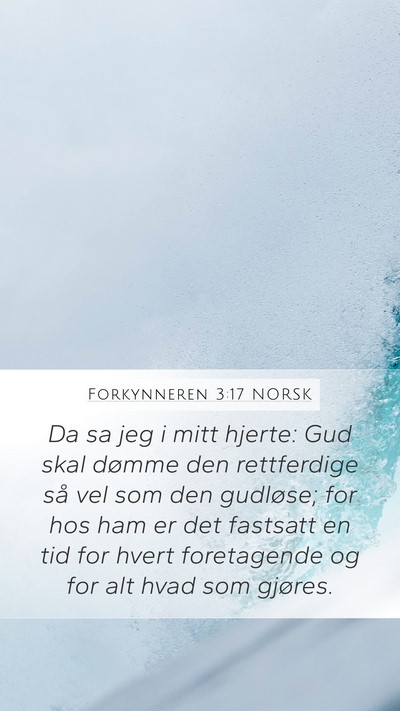 Forkynneren 3:17 NORSK Bible Verse Image