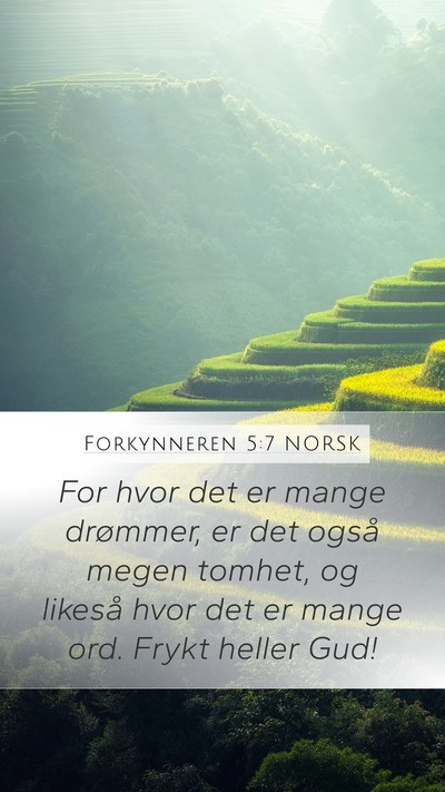 Forkynneren 5:7 NORSK Bible Verse Image