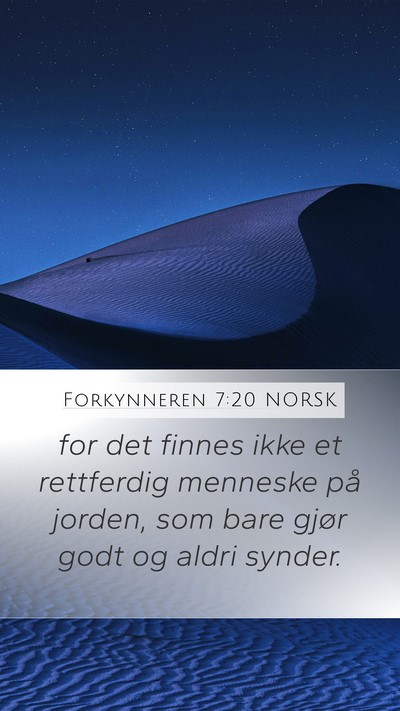 Forkynneren 7:20 NORSK Bible Verse Image
