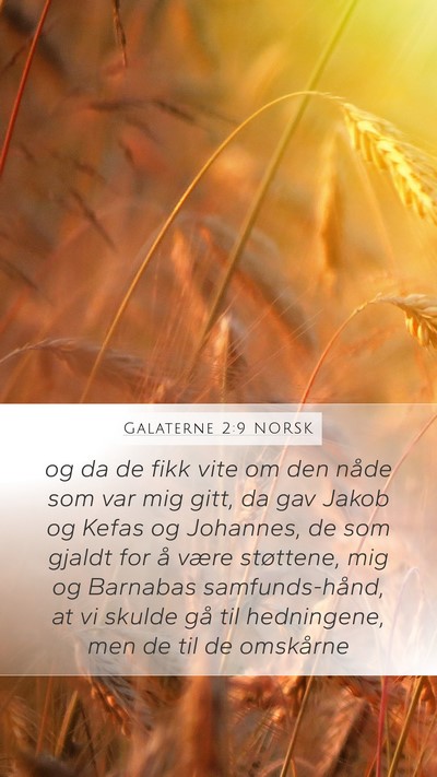 Galaterne 2:9 NORSK Bible Verse Image