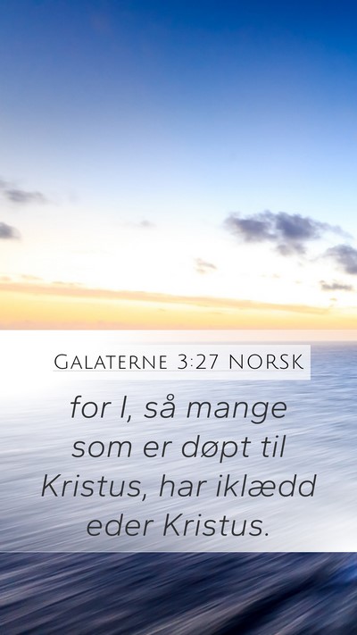 Galaterne 3:27 NORSK Bible Verse Image