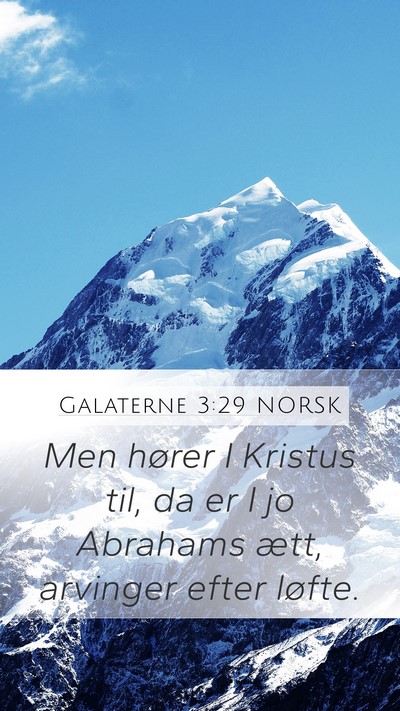 Galaterne 3:29 NORSK Bible Verse Image