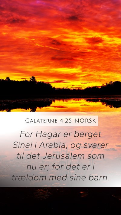 Galaterne 4:25 NORSK Bible Verse Image
