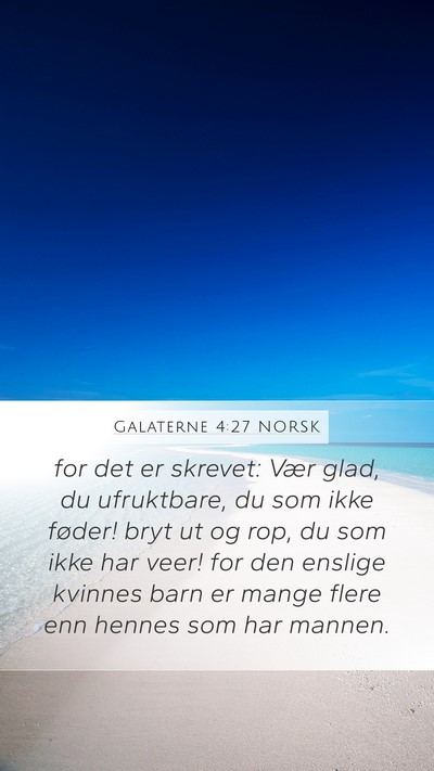 Galaterne 4:27 NORSK Bible Verse Image
