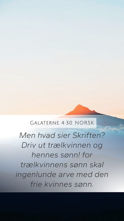 Galaterne 4:30 NORSK Bible Verse Image