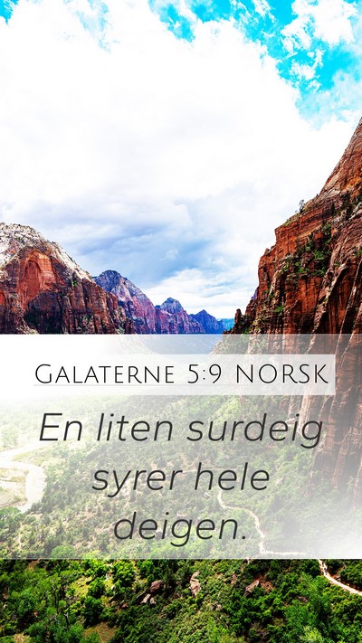 Galaterne 5:9 NORSK Bible Verse Image