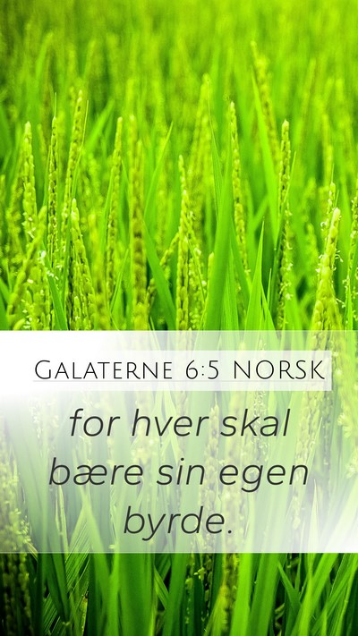 Galaterne 6:5 NORSK Bible Verse Image