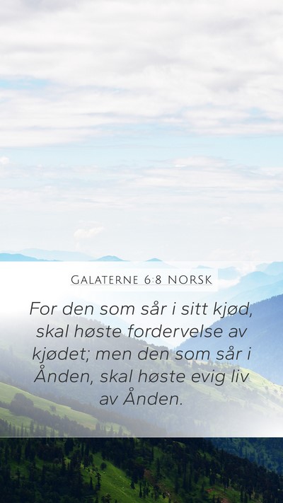 Galaterne 6:8 NORSK Bible Verse Image