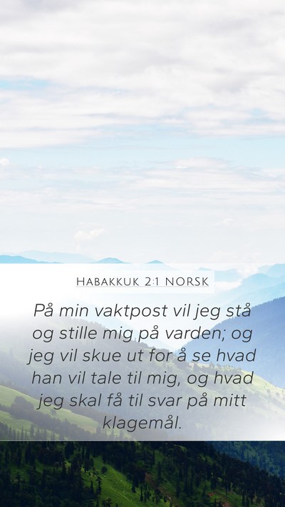 Habakkuk 2:1 NORSK Bible Verse Image