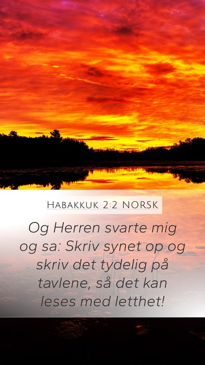 Habakkuk 2:2 NORSK Bible Verse Image