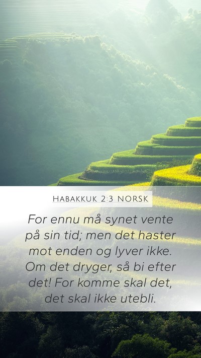 Habakkuk 2:3 NORSK Bible Verse Image