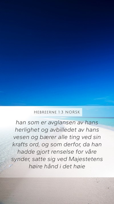 Hebreerne 1:3 NORSK Bible Verse Image