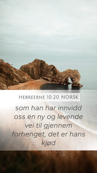 Hebreerne 10:20 NORSK Bible Verse Image