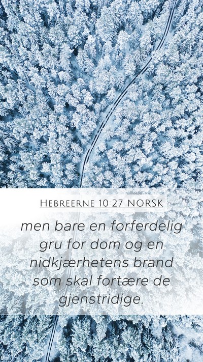 Hebreerne 10:27 NORSK Bible Verse Image