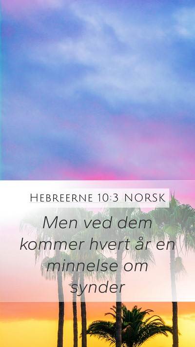 Hebreerne 10:3 NORSK Bible Verse Image