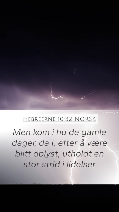 Hebreerne 10:32 NORSK Bible Verse Image