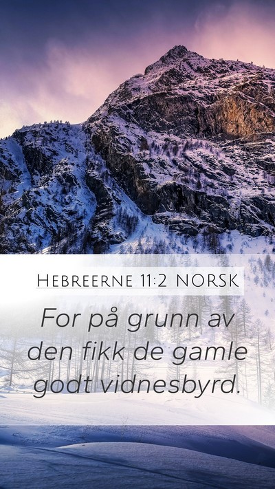 Hebreerne 11:2 NORSK Bible Verse Image