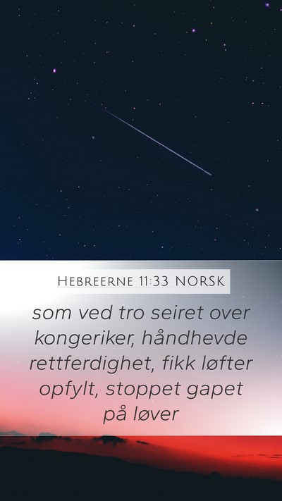 Hebreerne 11:33 NORSK Bible Verse Image