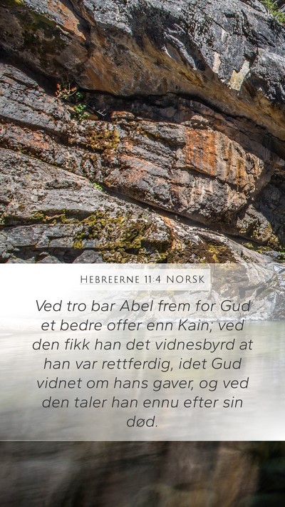 Hebreerne 11:4 NORSK Bible Verse Image