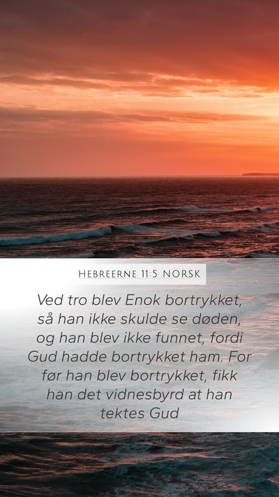 Hebreerne 11:5 NORSK Bible Verse Image