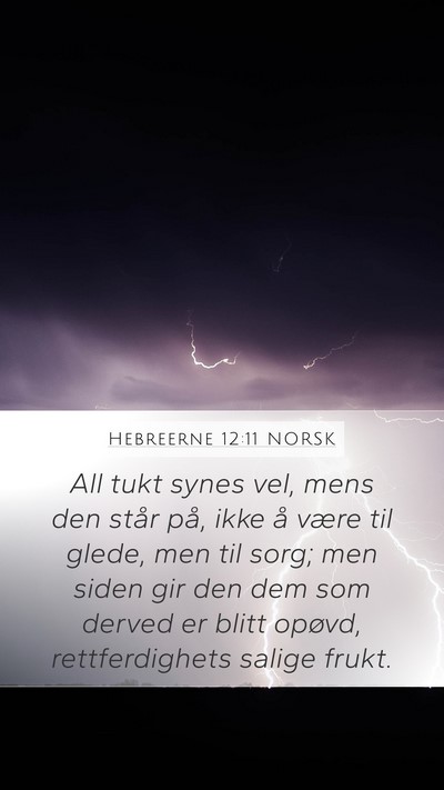 Hebreerne 12:11 NORSK Bible Verse Image