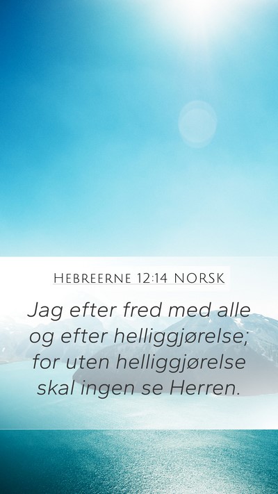 Hebreerne 12:14 NORSK Bible Verse Image