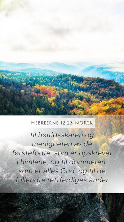 Hebreerne 12:23 NORSK Bible Verse Image