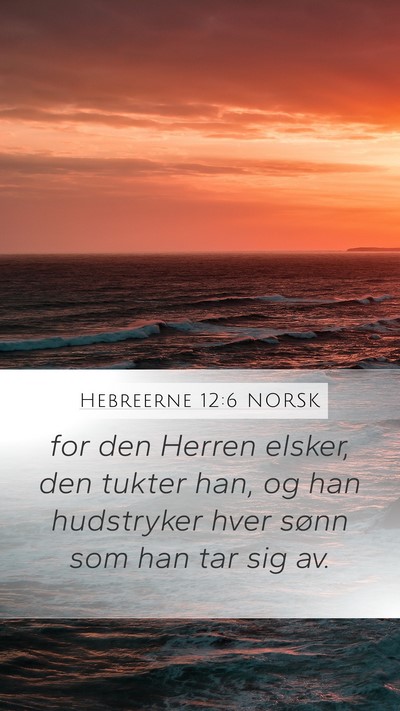 Hebreerne 12:6 NORSK Bible Verse Image