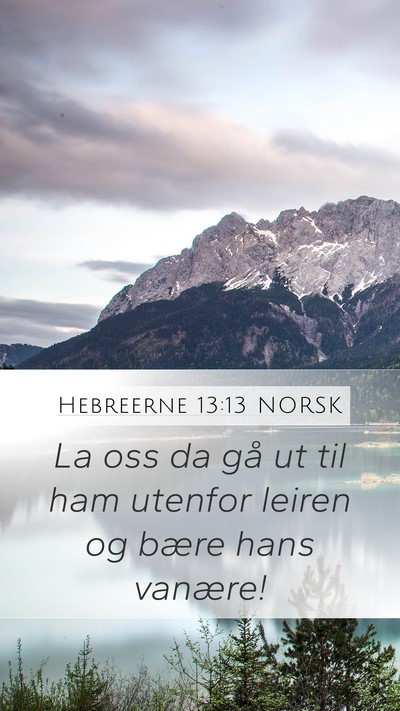 Hebreerne 13:13 NORSK Bible Verse Image