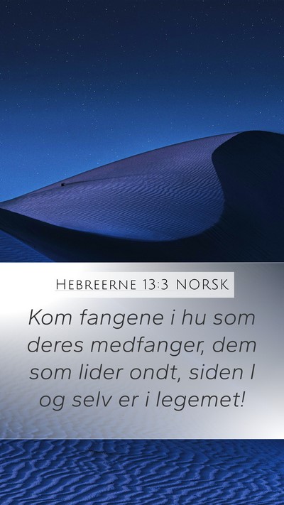 Hebreerne 13:3 NORSK Bible Verse Image