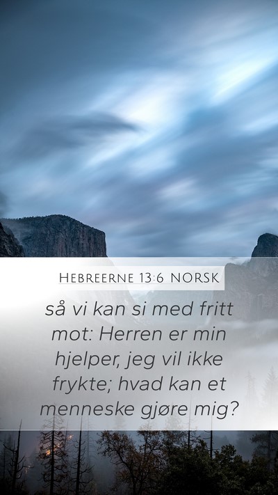 Hebreerne 13:6 NORSK Bible Verse Image