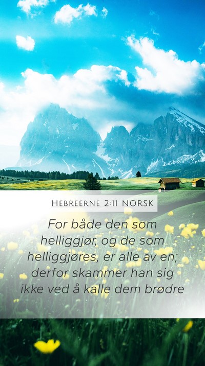 Hebreerne 2:11 NORSK Bible Verse Image