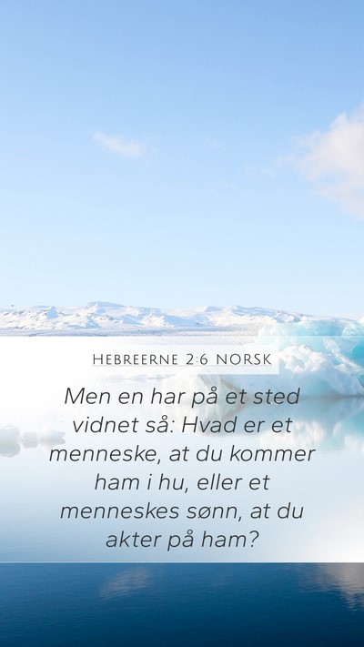 Hebreerne 2:6 NORSK Bible Verse Image
