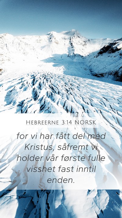 Hebreerne 3:14 NORSK Bible Verse Image