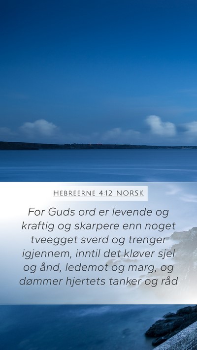 Hebreerne 4:12 NORSK Bible Verse Image